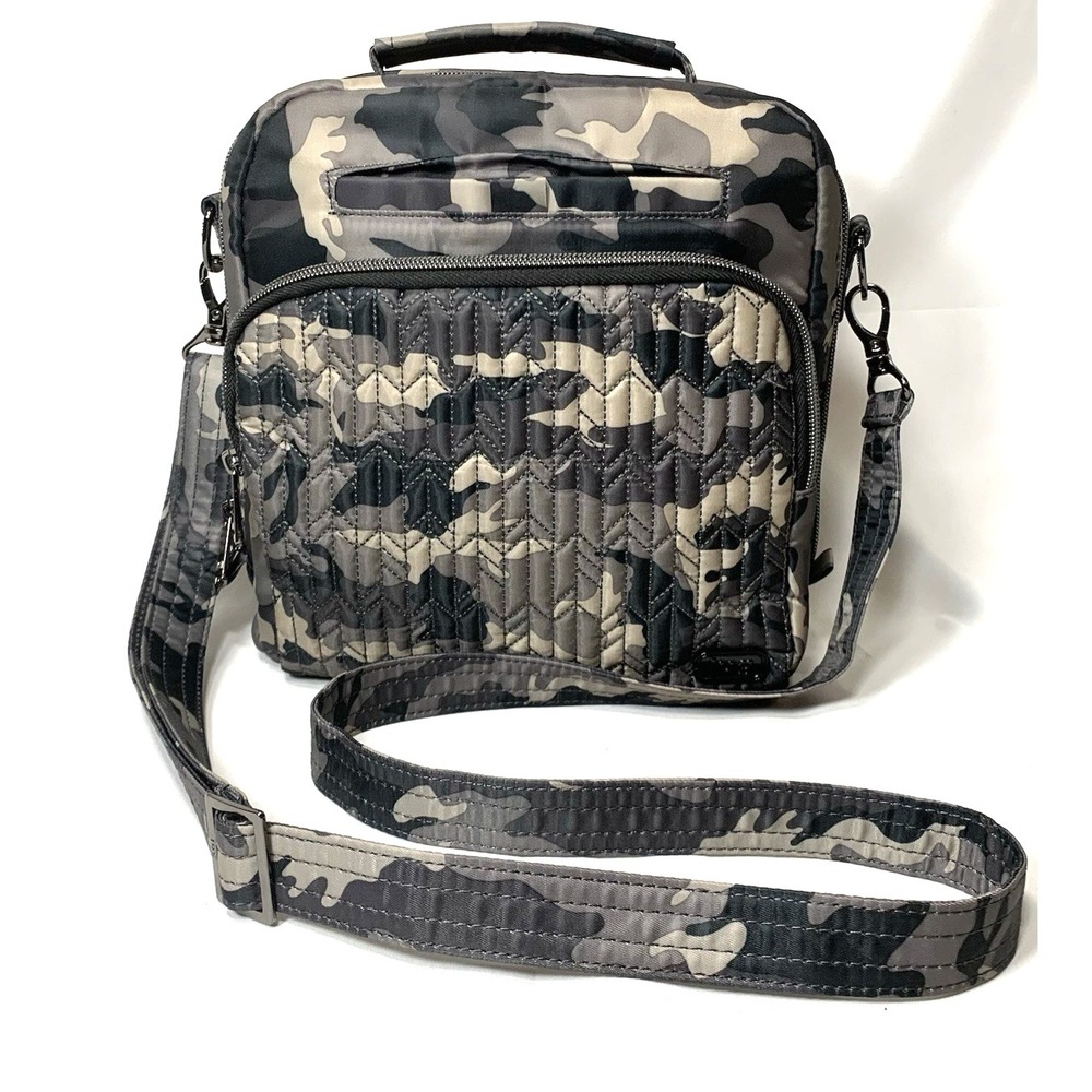 LUG Ranger Crossbody Bag Gray Camo Travel Organizer Pockets - Picture 1 of 12